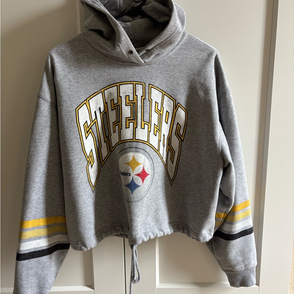 47 Brand Pittsburgh Steelers hoodie with drawstring waist